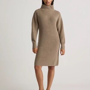 NWT Quince Merino Wool Relaxed Turtleneck Sweater Dress